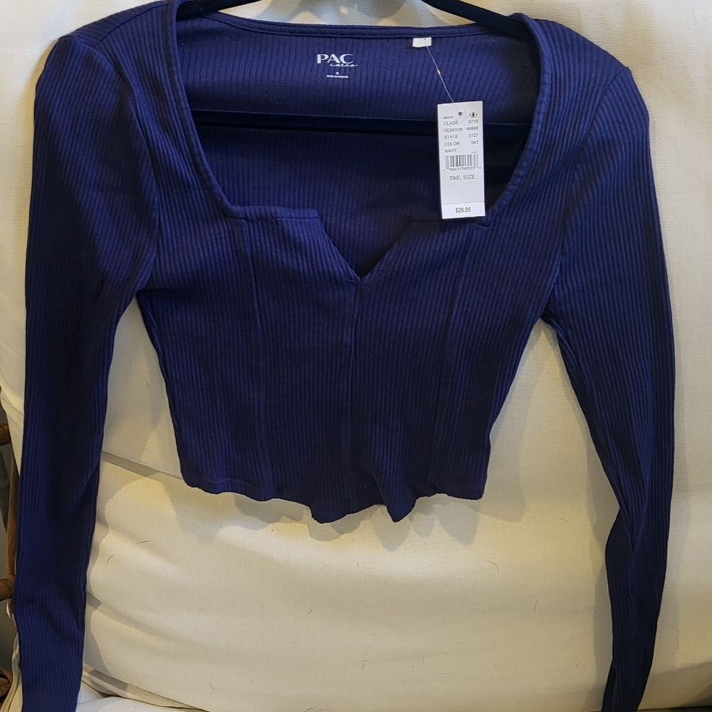 PacSun Navy Blue Crop Top XS